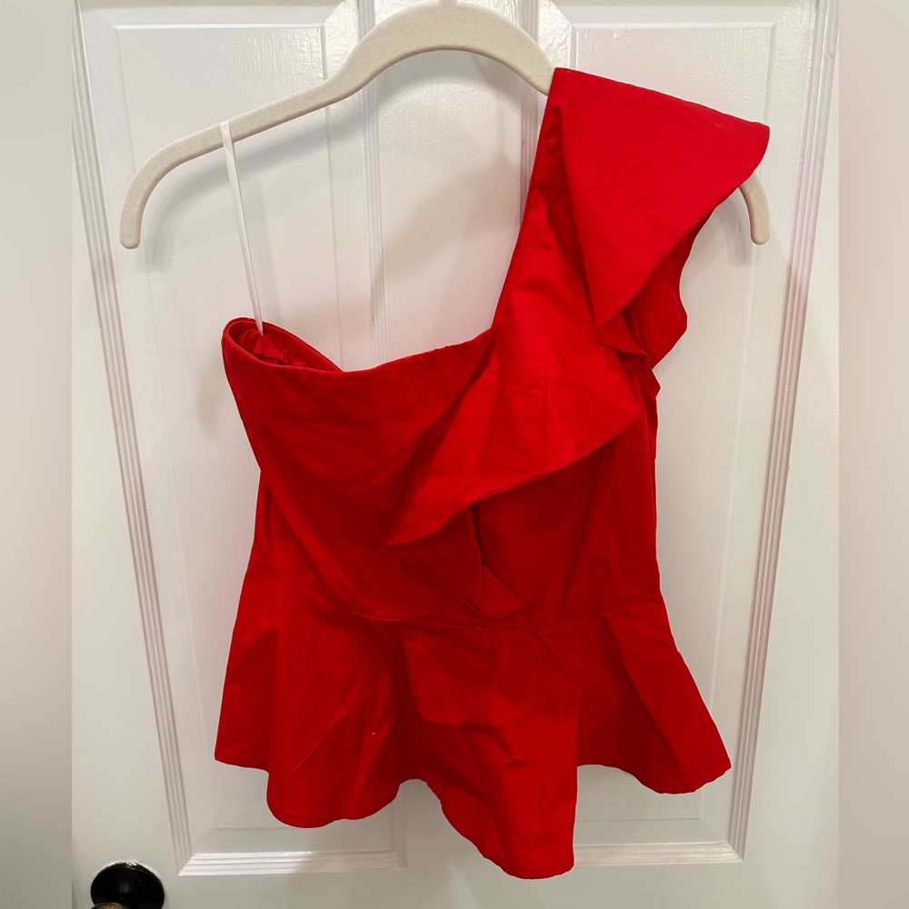 SHEIN red one shoulder top